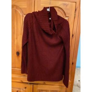 Maroon cowl neck sweater
